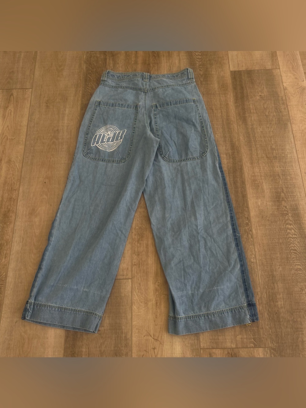 ALAB 26” Mega Rave Sz 34 blue Baggy Jeans extra Wide leg skater Streetwear Y2K